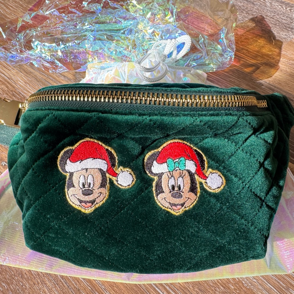 Stoney Clover Lane Green Velvet Fanny Pack